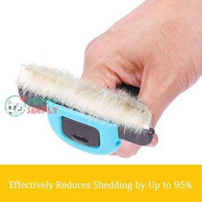 pet grooming brush effectively reduces shedding by up to 95 professional deshedding tool for dogs and cats 2