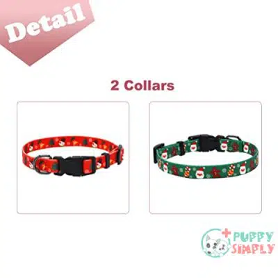 2 Pack Christmas Dog Collar B09KT16RFL2
