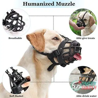 LUCKYPAW Dog Muzzle, Soft Basket B07QPYGFF33