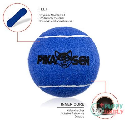 PIKASEN Dog Squeaky Tennis Balls B08DK7DF3H3
