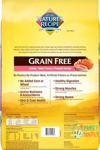 Nature's Recipe Grain-Free Salmon, Sweet 1039892